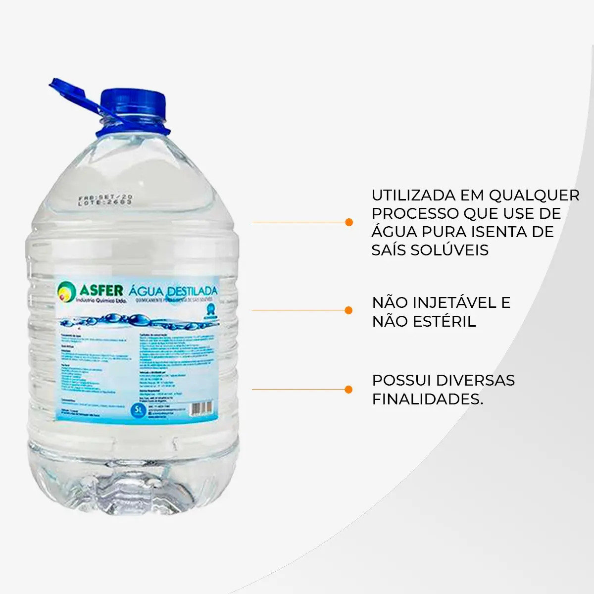 Agua Destilada 5L Asfer